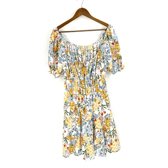 Liberty Love Dresses & Skirts - Liberty Love Women Dress Size XXL Floral Babydoll Mini Lagenlook Peasant Smocked